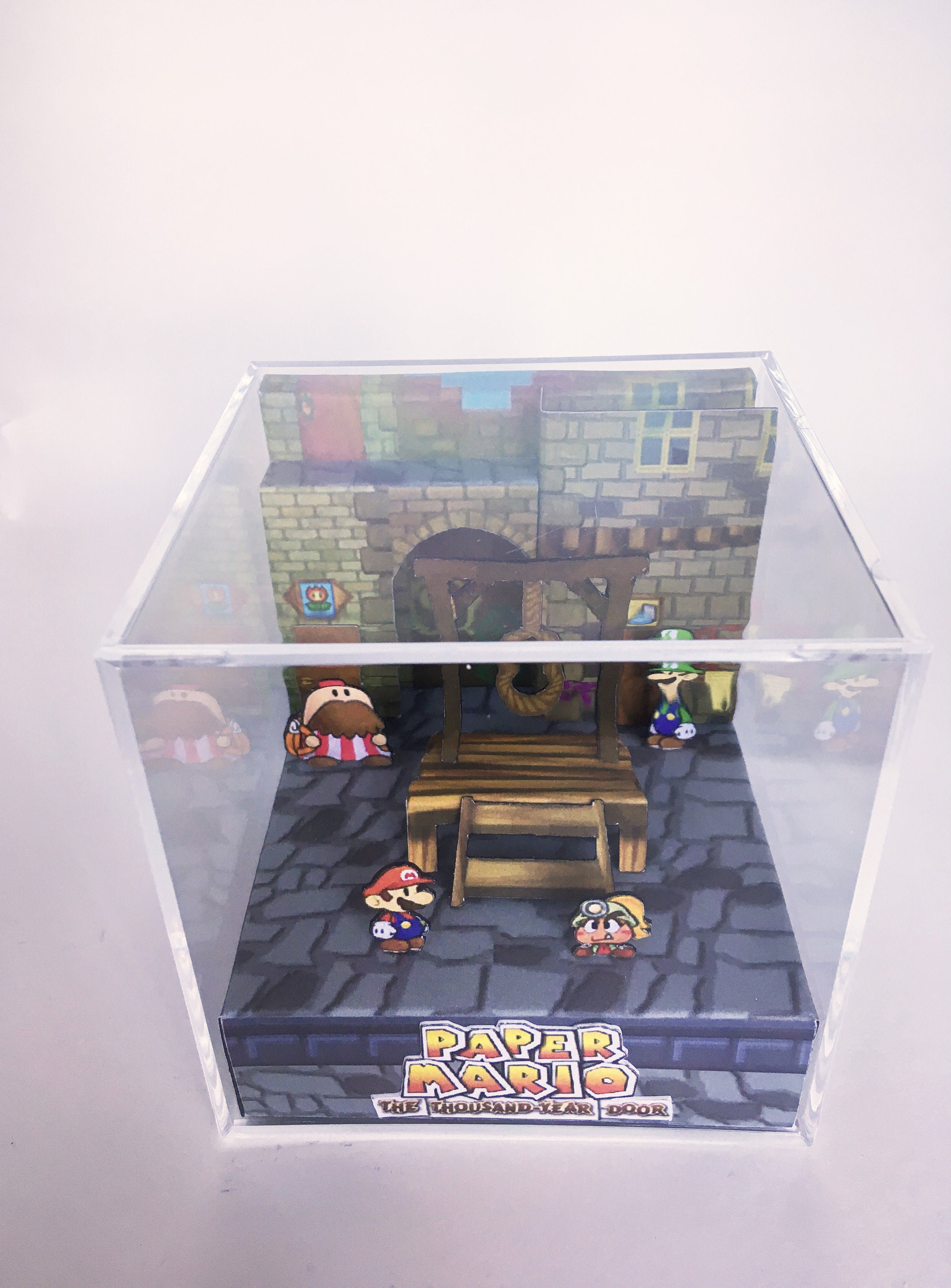Paper Mario Thousand Year Door 3D Diorama Cube Glitz Pit 