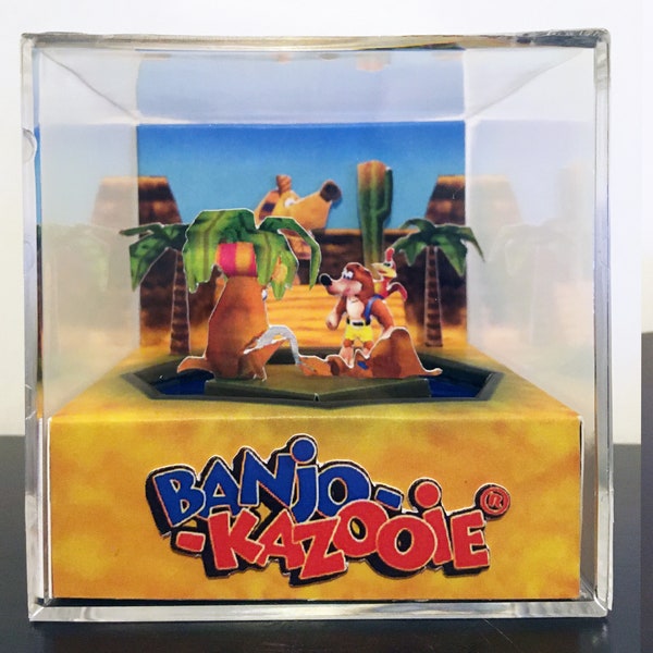 Banjo Kazooie 3D Diorama Cube