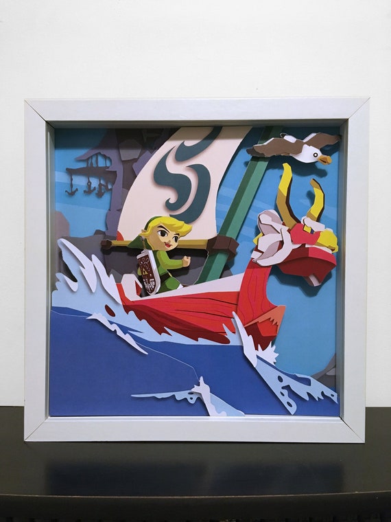 Legend of Zelda NES Shadowbox Wall Art Title Screen 