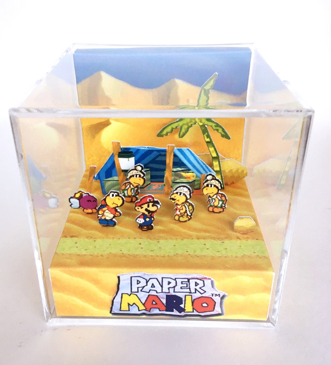 Paper Mario N64 3D Diorama Cube Kolorado's Camp Etsy
