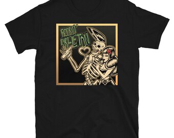 Rockin' Skeleton uniseks T-shirt met print