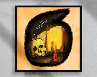 Occulte ingelijste afdruk