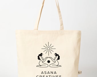 Yoga tas, yoga tas, eco-vriendelijk, yoga houdingen ontwerp, shopper tas