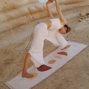 Yoga Mat Eco-friendly Natural Rubber 3 mm Nonslip coating,Yoga lover,Yoga teacher,Suede Microfiber, yoga gift,yoga practice,yoga