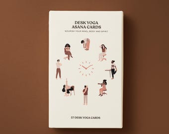 Desk Yoga Asana Cards, Office Exercise, Corporate Wellness