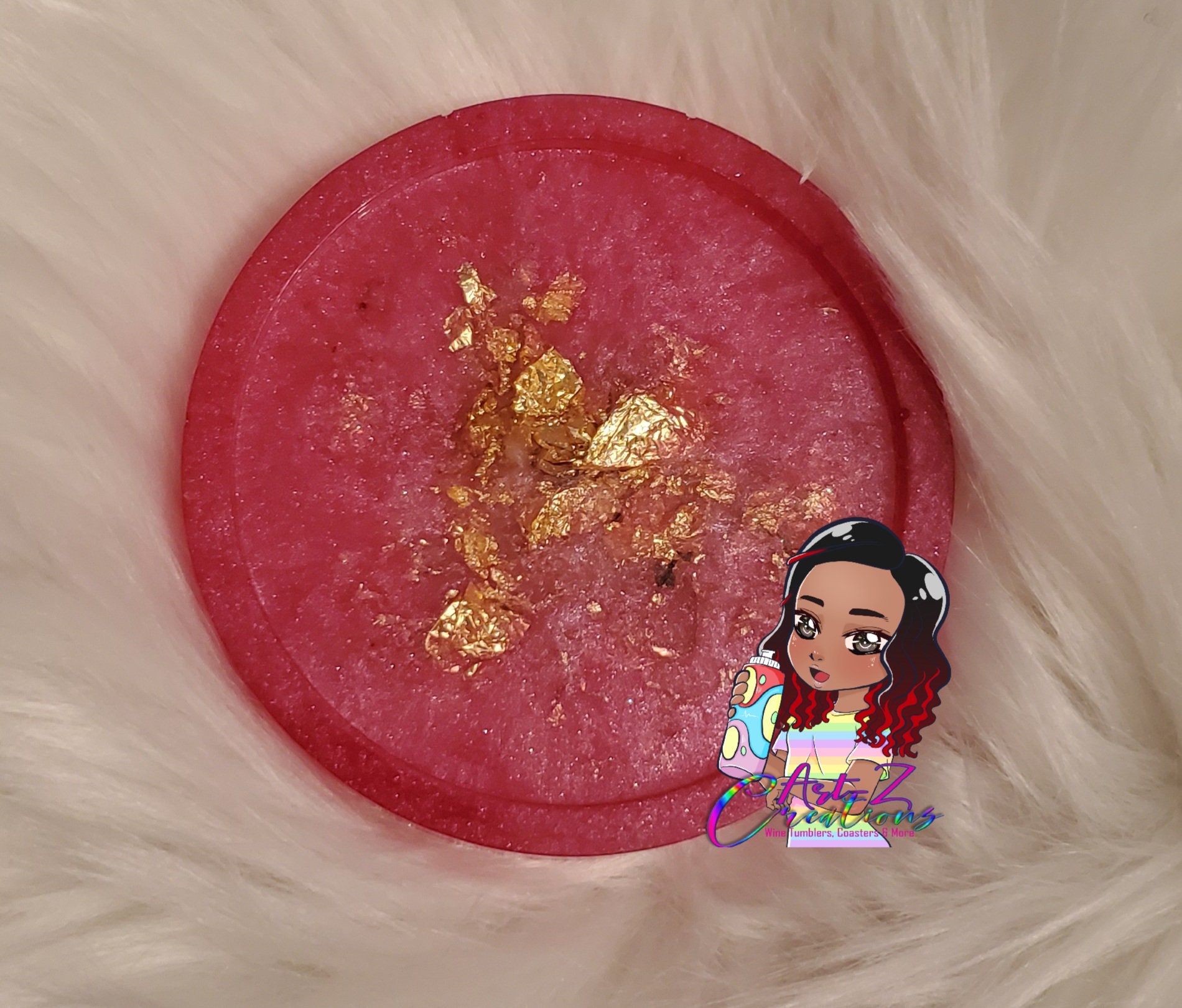 Costa costera negra y dorada coaster con escamas de oro | Etsy