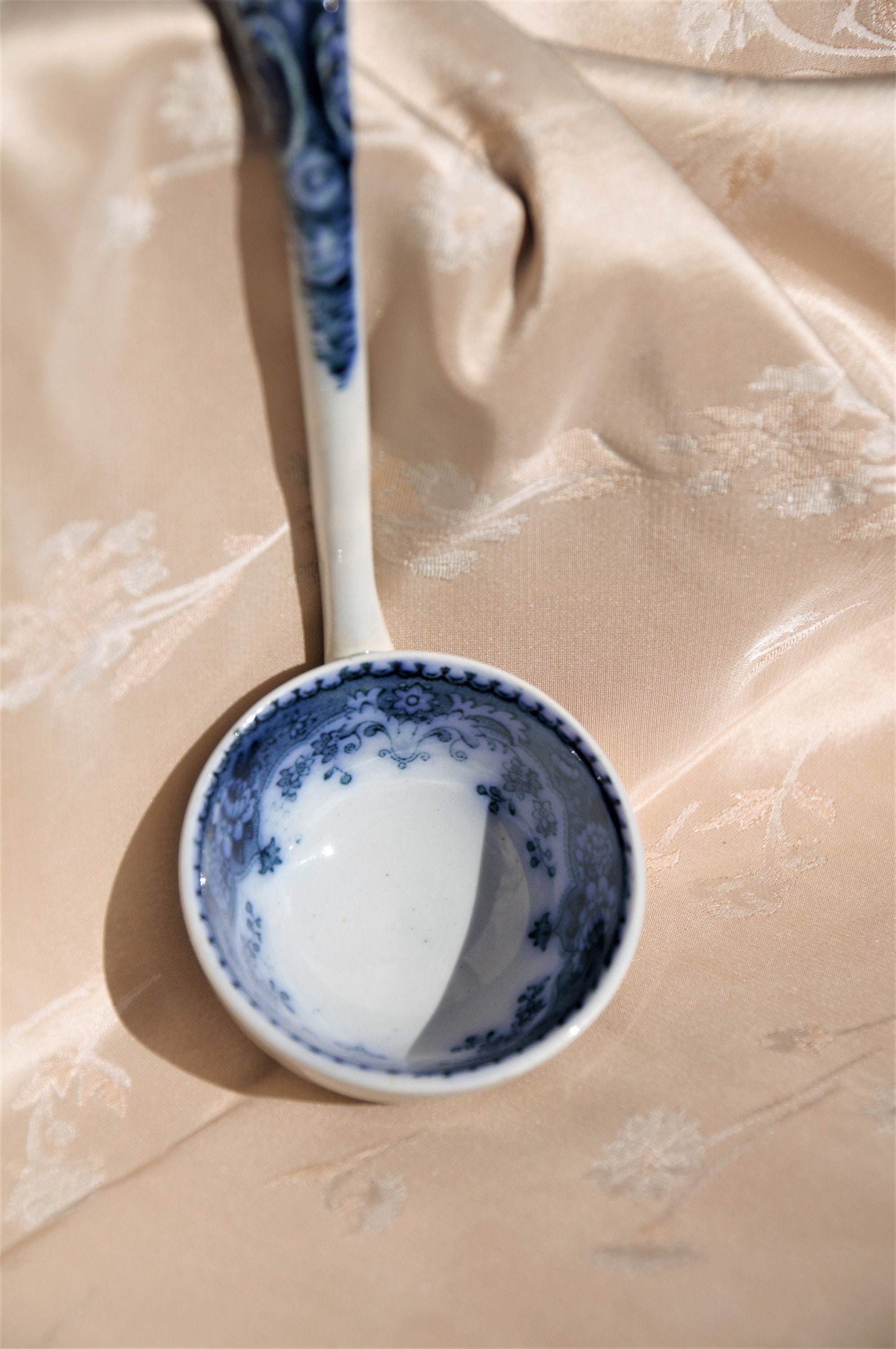 Antique Delft Blue and White Ceramic Soup Ladle Etsy