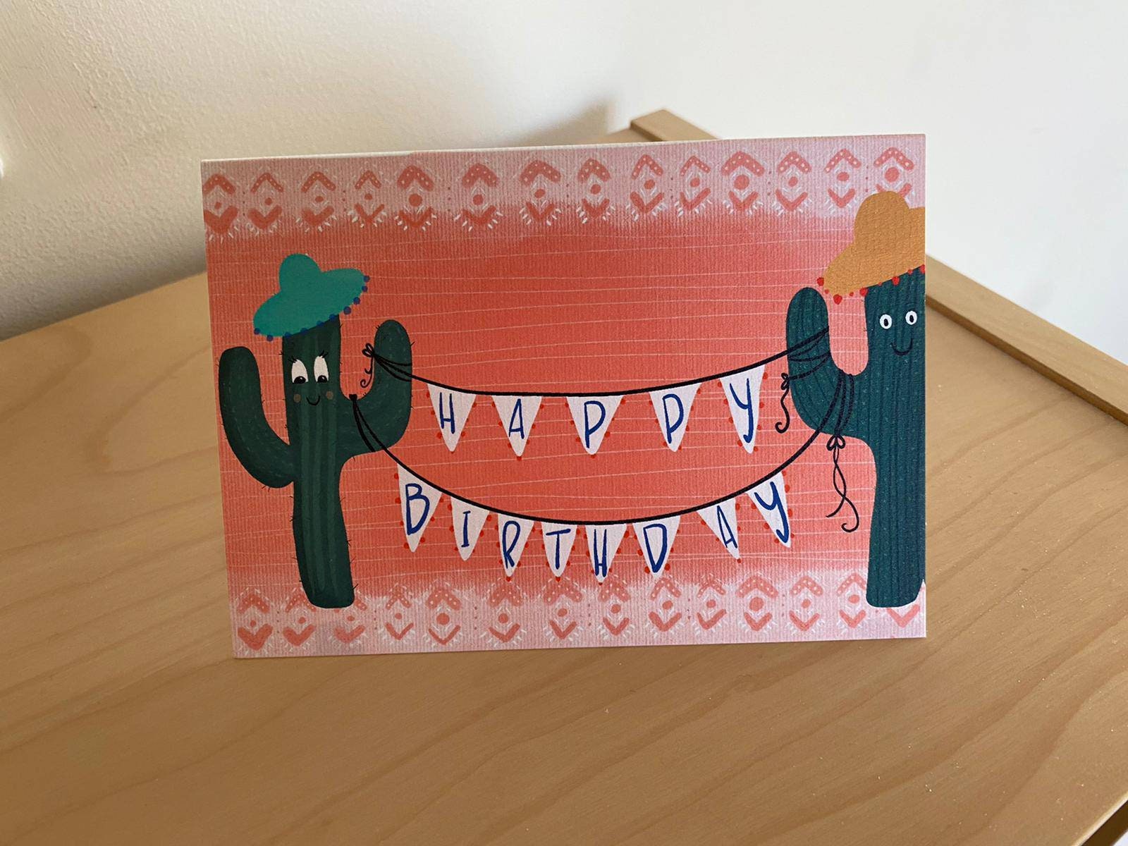KAKTUS Happy Birthday Kakteen Geburtstag Hola C6 Etsy.de