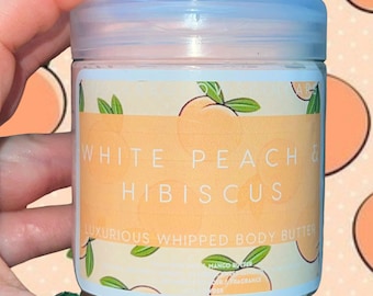 White Peach & Hibiscus Luxurious Whipped Body Butter