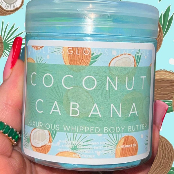 Beurre corporel fouetté luxueux à la noix de coco Cabana