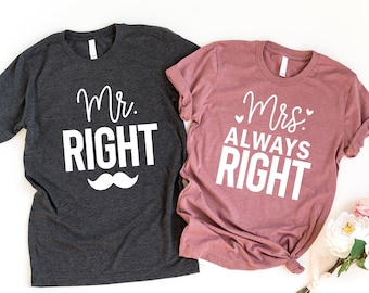 Mr Right and Mrs Always Right Wedding Can Cooler Set Mr Right and Mrs Always Right Wedding Can Cooler Set