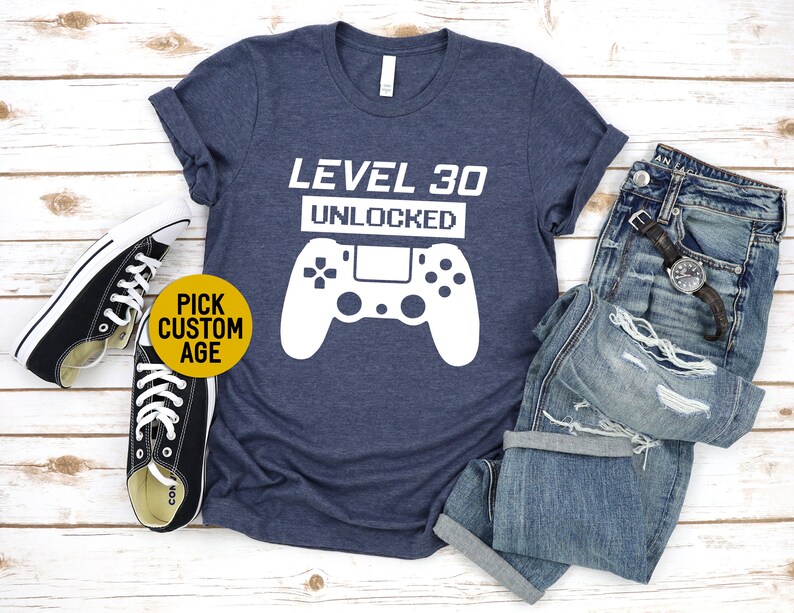 30th Birthday Shirt Birthday Gift For Him 30th Birthday 30th Birthday Idea 30 Years 30 Shirt Gift For Him Level 30 Unlocked Shirt