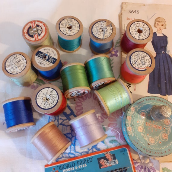 VINTAGE Dewhurst Sylko Wooden Cotton Reels 40wt Threads/Reels/Spools Sewing Haberdashery