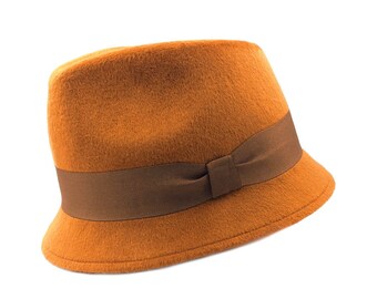 Burnt Orange Fedora | Etsy Singapore