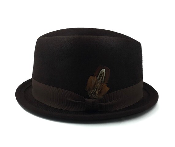 Kafe | Rabbit Fur Felt Fedora | Dark Brown | Short Brim Fedora