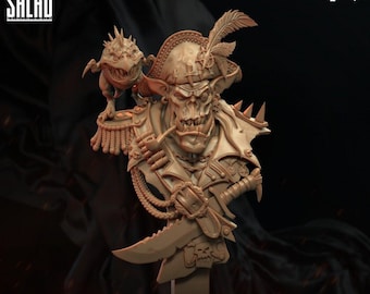 3D-Print Honourguard - BS-Sculpt - Crazy Orc Pirate Bust - 1:10