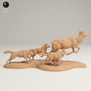 3D-Print Honourguard - Animal Den Miniatures -Grey Wolf - Different Models (unpainted)