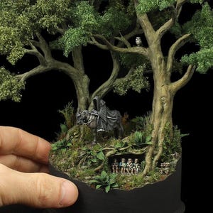Tutorial - Hobbits meet Nazgul - 1/72 Diorama