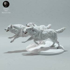 3D-Print Honourguard - Animal Den Miniatures - Arctic Wolves - 35, 54 and 75mm scale - Different Variants