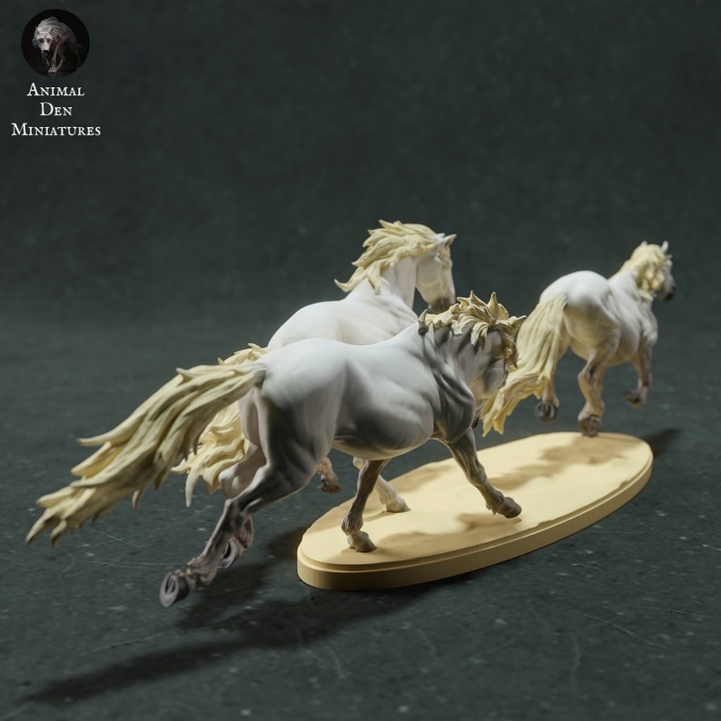 3D-Print Honourguard Animal Den Miniatures Camargue Horses UNPAINTED image 6