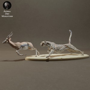 3D-Print Honourguard - Animal Den Miniatures - Cheetah hunting and single Cheetah