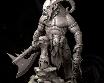 3D-Print Honourguard - BS Sculpt - Beastman Warrior - 75mm Scale or 1/10 different Bust
