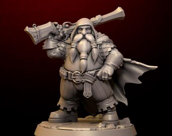 3D-Print Honourguard - BS Sculpt - Dwarf Gunner - 75mm Scale