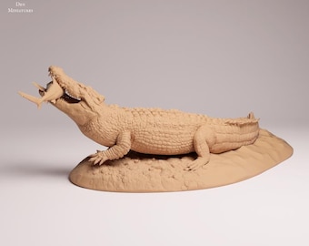 3D-Print Honourguard - Animal Den Miniatures - Saltwater Crocodile - 1/50-1/32-1/24 - Unpainted