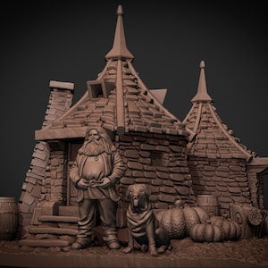 Hagrids&#39; Hut - 1/72 and 32mm Scale - Digital Files