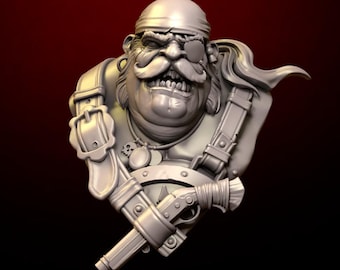 3D-Print Honourguard - BS Sculpt - Different Pirate Busts - 60mm Height
