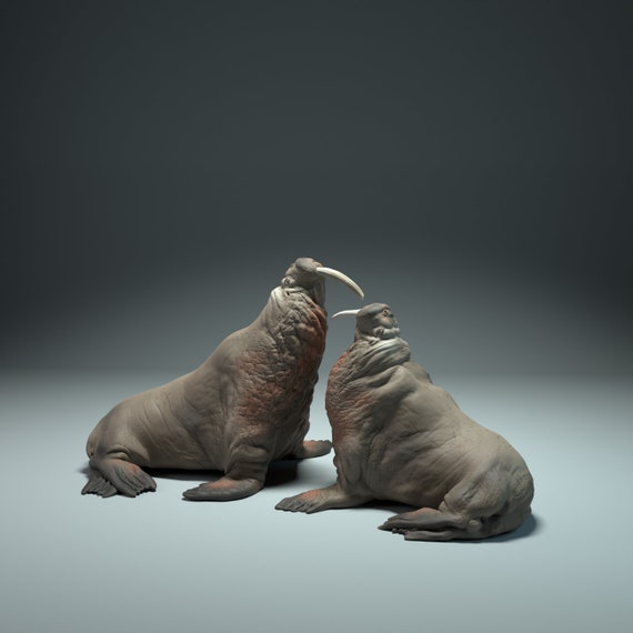 3D Printable Bengal Tiger Sit by Animal Den Miniatures