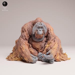 3D-Print Ehrengarde - Animal Den Miniatures - Sumatra Orang Utan - 35, 54 und 75 mm Maßstab - Unbemalt