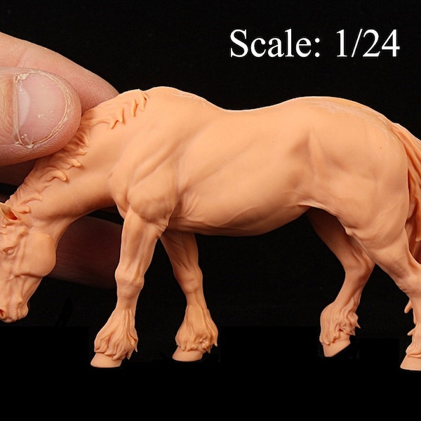 3D-Print Honourguard - Tierhöhle Miniaturen - Bauernhof Tiere - Pferd Stute (3 Variationen) -UNBEMALT!