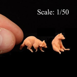 3D-Print Honourguard - Animal Den Miniatures -Racoon Set - 2 Models (UNPAINTED)