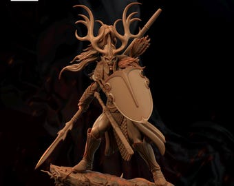 3D-Print Honourguard - BS-Sculpt - Wood Elf Commander - 35 or 75mm Scale