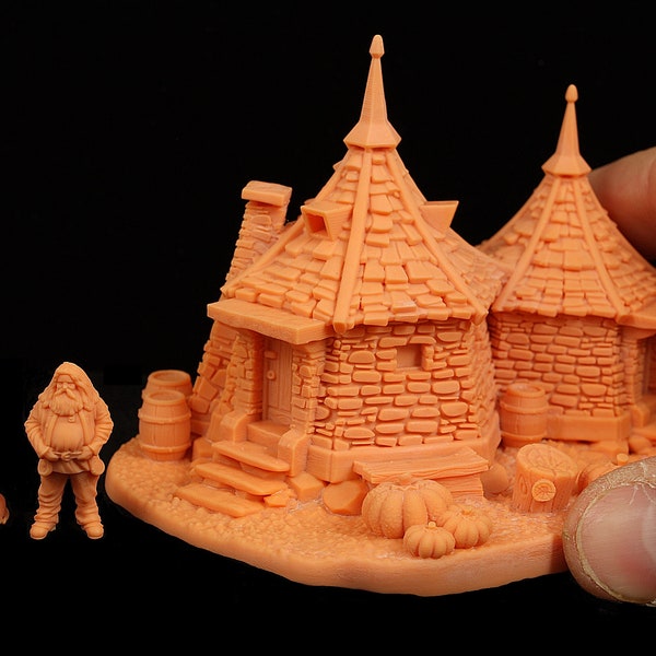 Hagrids' Hut - 1/72, 1/87 - H0 en 32 mm figuurschaal - 3D geprint - ONGEVERFD!