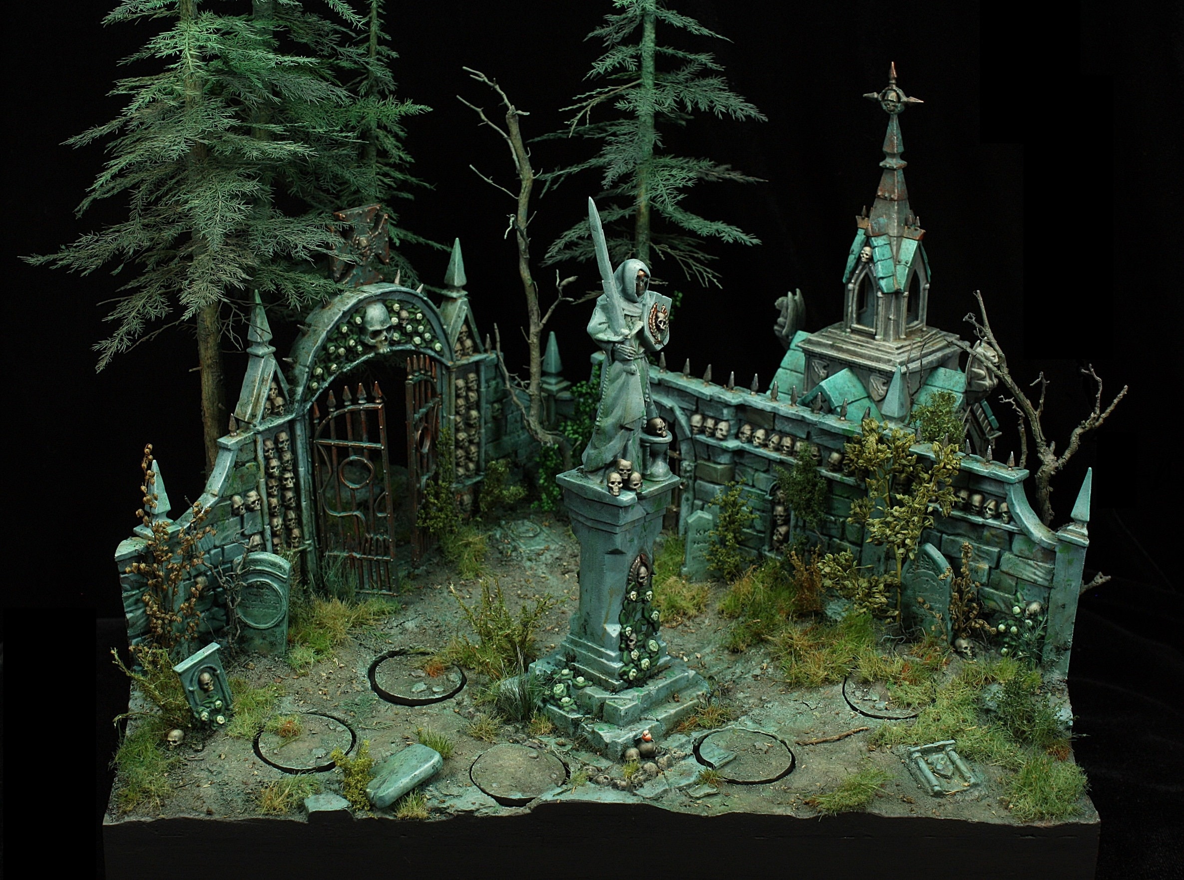 miniature diorama of dracula's garage, Stable Diffusion