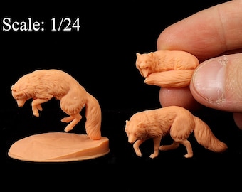 3D-Print Honourguard - Animal Den Miniatures - Arctic Foxes Set (3 models)