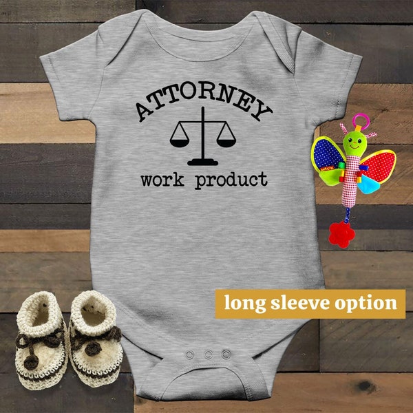 Attorney Work Product Baby Bodysuit, Lawyer Baby Clothes, Co-counsel, Cute Baby Outfit, Funny Baby Clothes, Hipster Baby, Baby Announcement