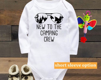 New To The Camping Crew Baby Bodysuit, Camp Baby Clothes, Cute Baby Outfit, Baby Announcement, Outdoors Baby Clothes, Funny Baby Grow, Gift