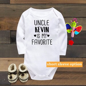 Favorite Uncle Baby Bodysuit, Personalized Uncle, Funny Baby Clothes ...