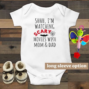 Scary Movie Baby Outfit, Mom and Dad Gift, Funny Baby Bodysuit, Halloween Baby Outfit, Horror Baby Clothes, Spooky Season, Baby Announcement