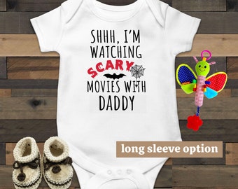 Scary Movie Baby Outfit, Funny Baby Bodysuit, Halloween Baby Outfit, Novelty Baby, Horror Baby Clothes, Spooky Baby Announcement, Dad Gifts