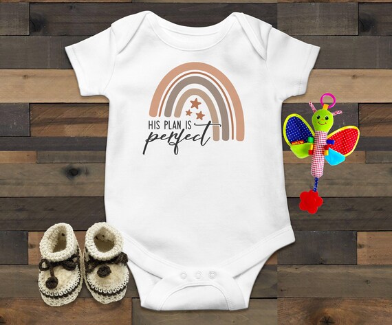 His Plan Is Perfect Rainbow Baby Bodysuit His Plan Is Perfect Rainbow Baby Bodysuit