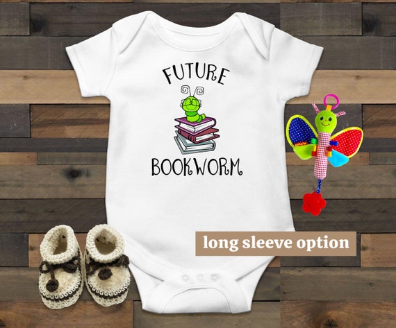 Future Bookworm Baby Bodysuit Funny Baby Clothes Book Baby - Etsy UK