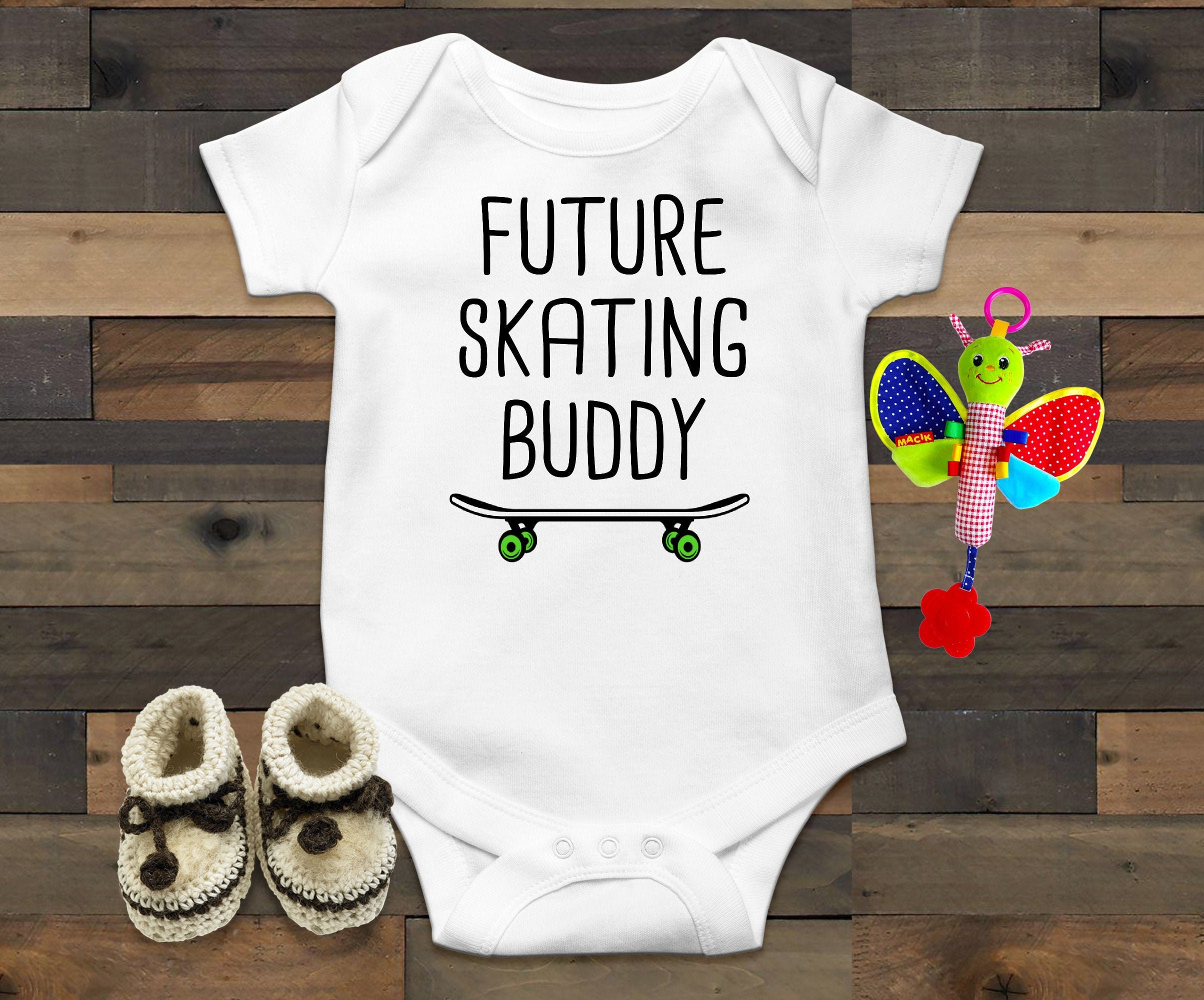 Skater Baby Bodysuit Future Skating Buddy Funny Baby - Etsy
