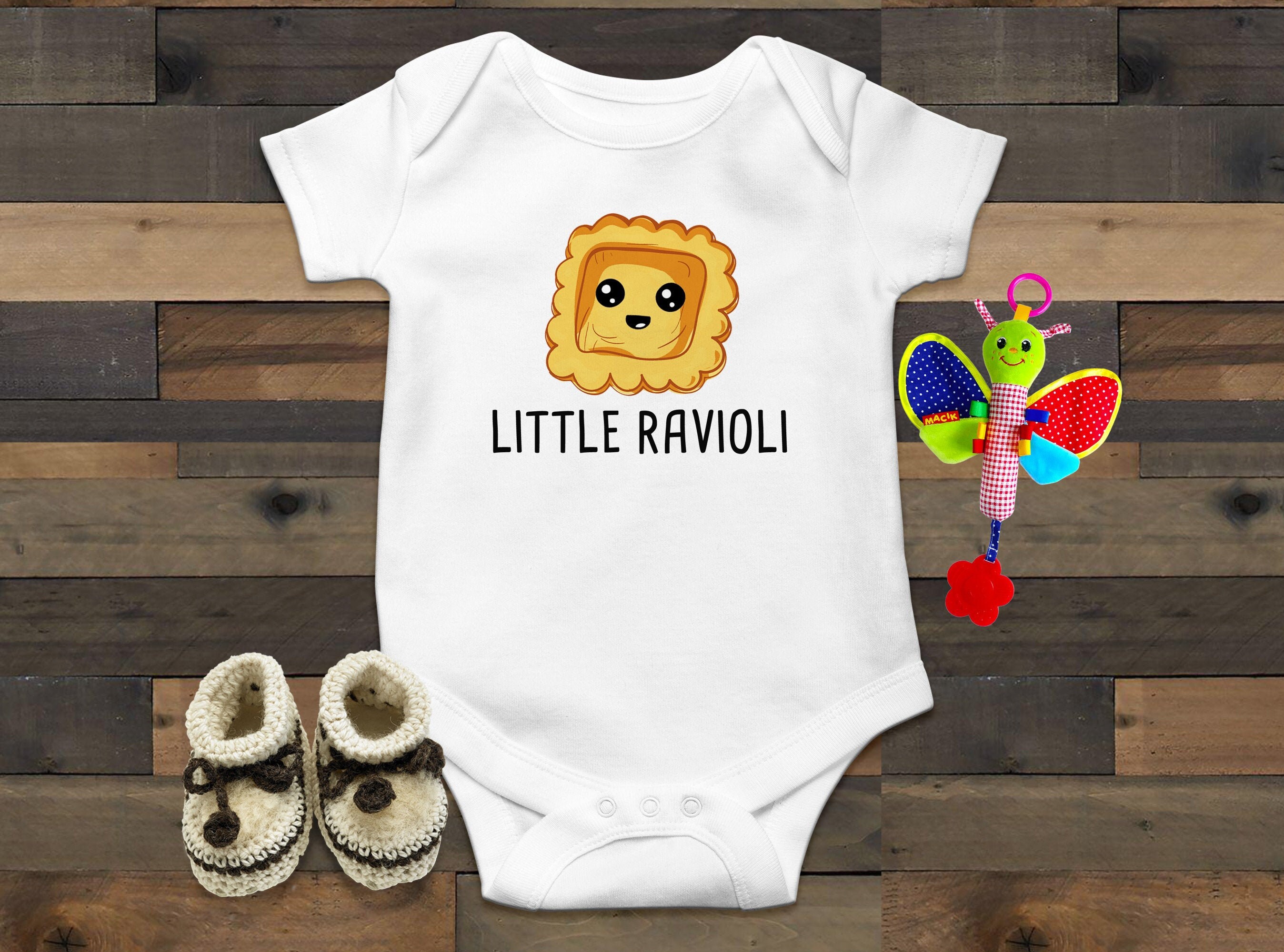 Little Ravioli Baby Bodysuit Funny Baby Clothes Cute Baby Etsy