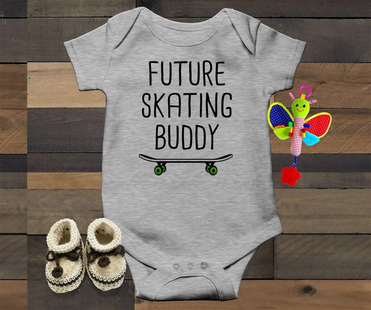 Skater Baby Bodysuit Future Skating Buddy Funny Baby - Etsy