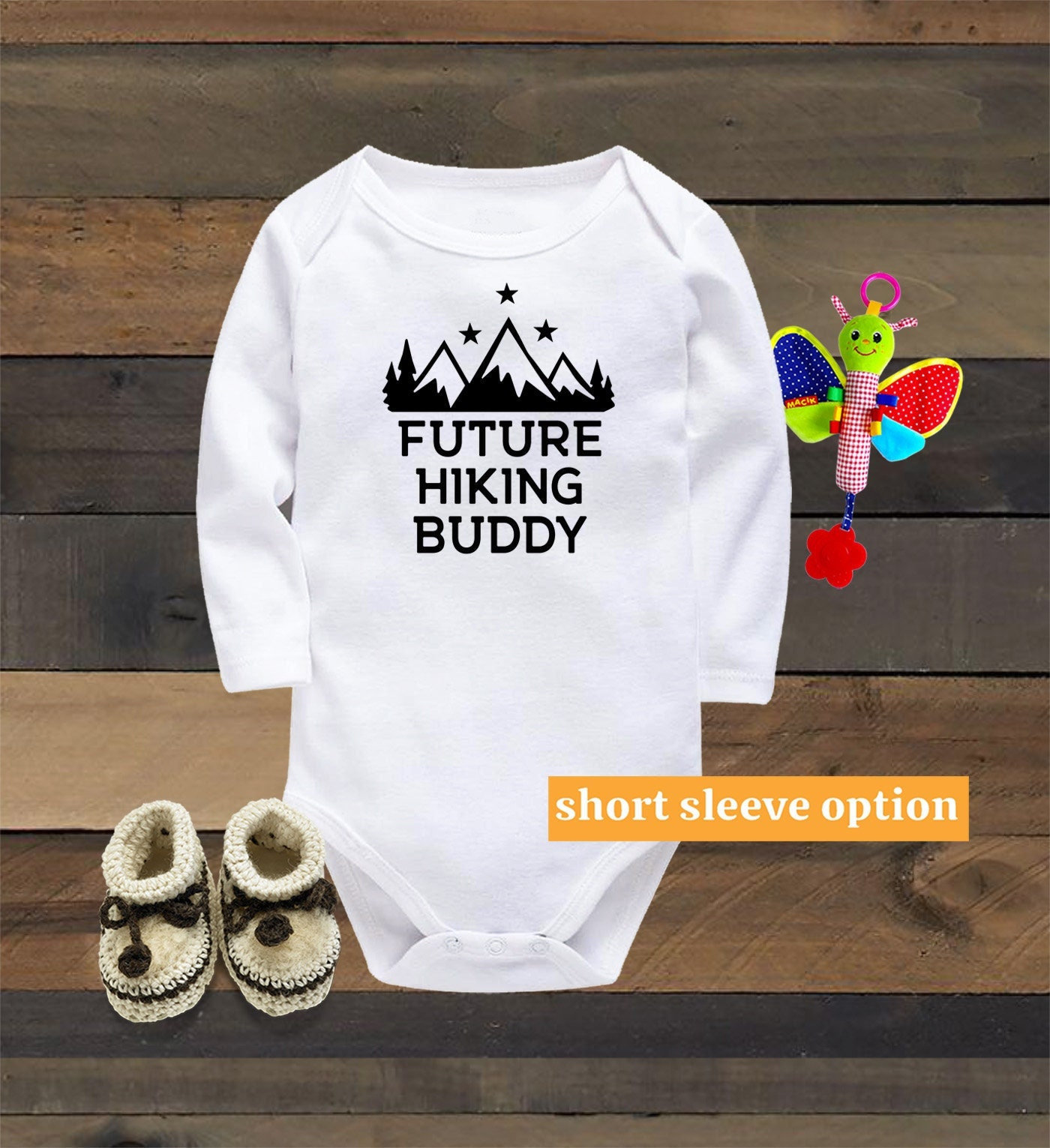 Future Hiking Buddy Baby Bodysuit Funny Baby Clothes Mountain Etsy