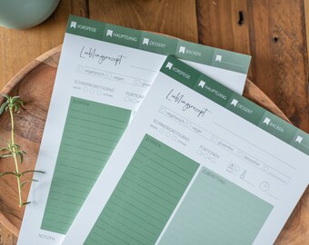 RECIPES | Recipe card | Print file A5